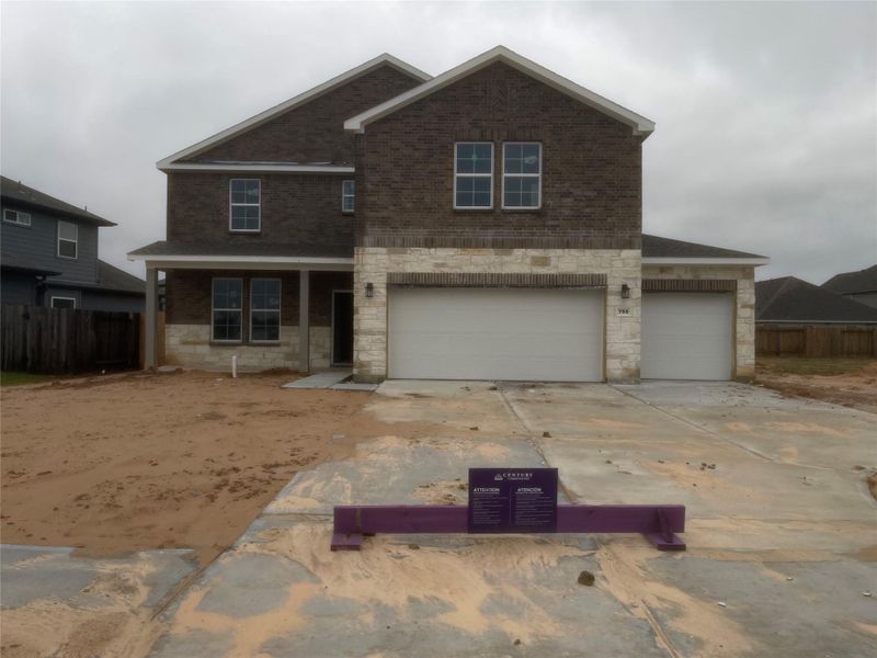 In-progress construction of a new home in Trails at Woodhaven, La Marque, TX (Image 21).
