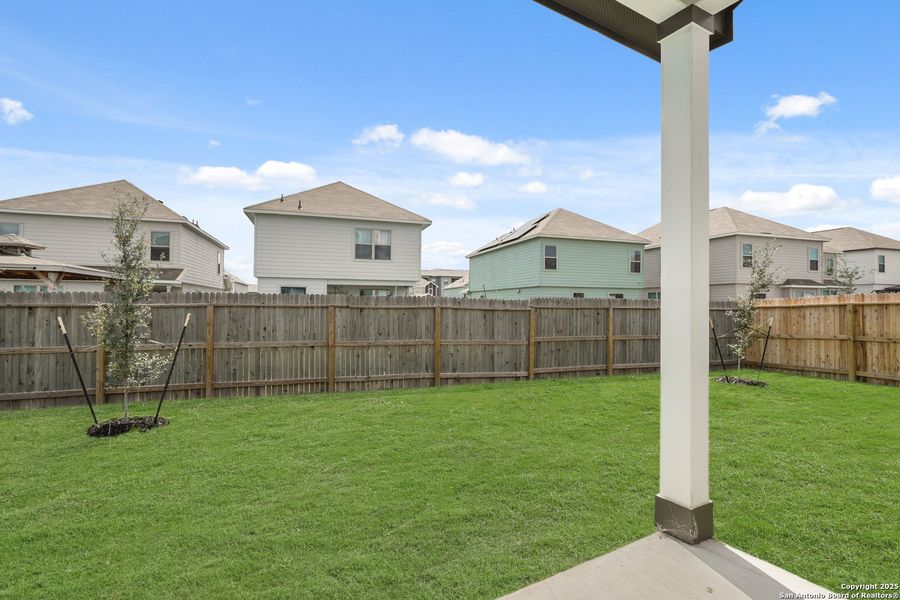 Exterior details and patio area of a home in Melissa Ranch, San Antonio (Image 17). Exterior details and patio area of a home in Melissa Ranch, San Antonio (Image 17).