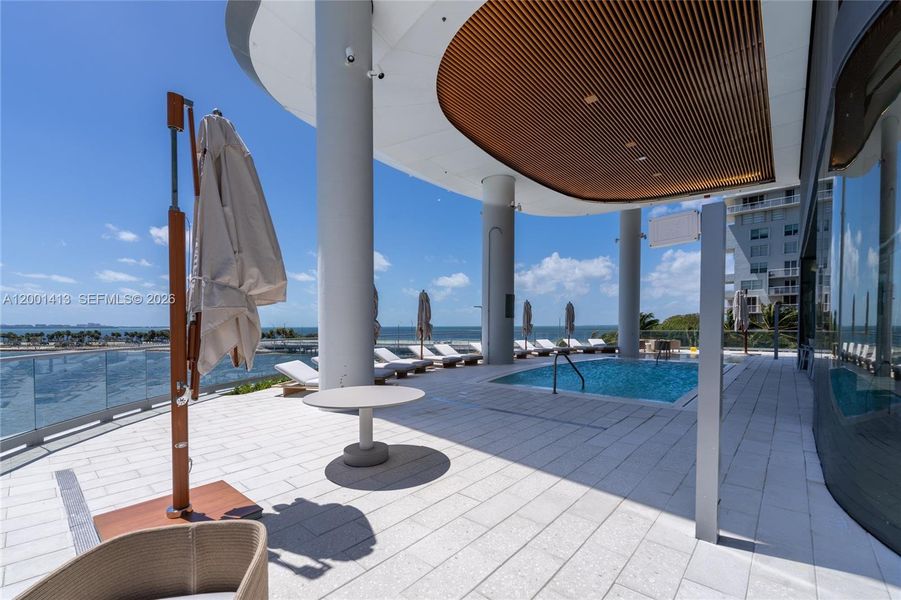 Bayfront pool lounge area Bayfront pool lounge area