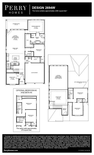 2D floor plan layout of this home in Woodhavyn, Magnolia, TX (Image 5).