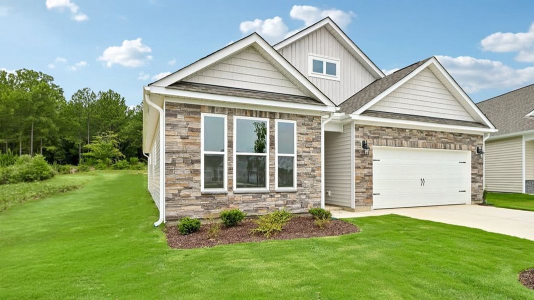 Representative exterior photo of a completed home built from the Bristol by D.R. Horton in The Villas at Martin Farms, Aberdeen, NC (Image 19).
