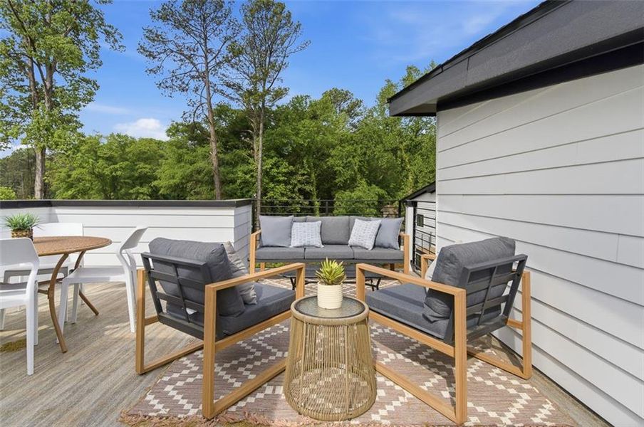 Exterior details and patio area of a home in , Atlanta (Image 21).