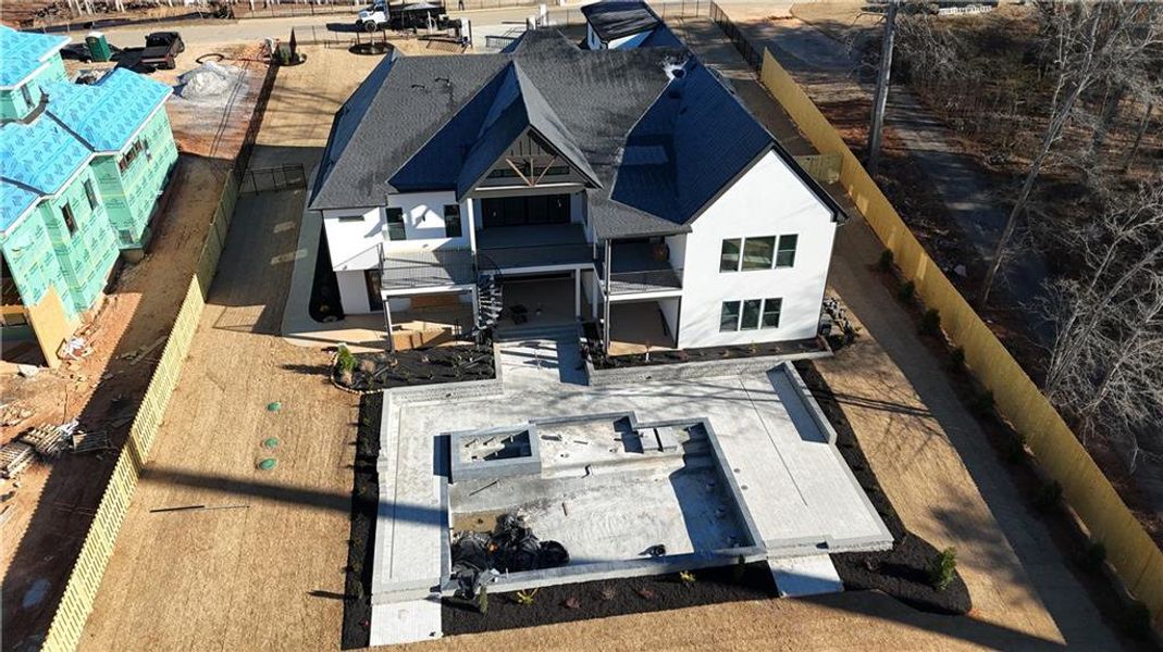 In-progress construction of a new home in , Flowery Branch, GA (Image 25).