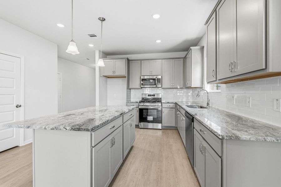 Kitchen with granite