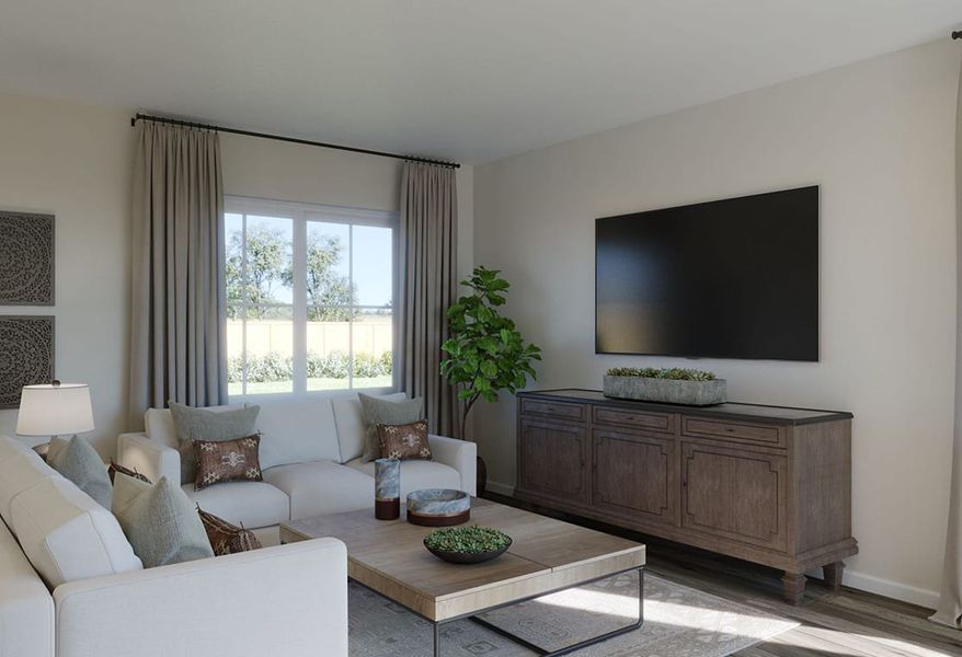 Furnished interior view inside a new home in Painted Prairie, Aurora (Image 4).