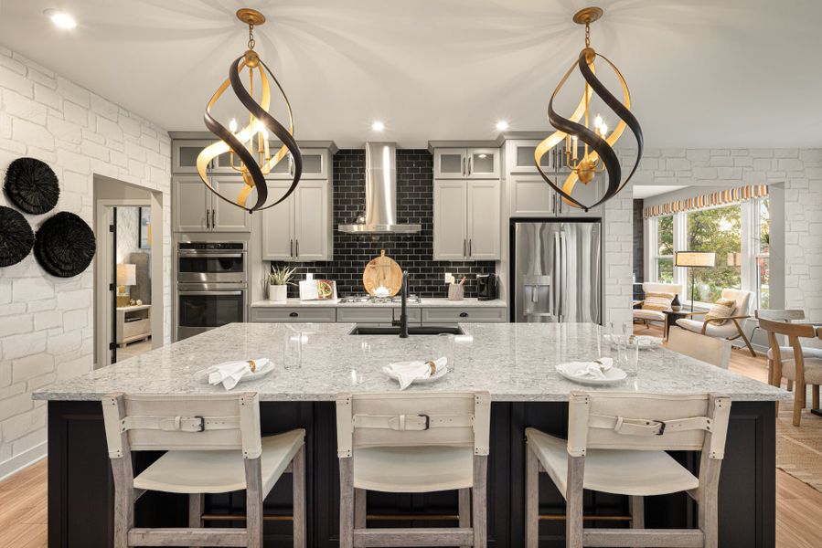 Representative furnished interior of a home built from the Pearson by Fischer Homes in Woodberry, Canton (Image 12).