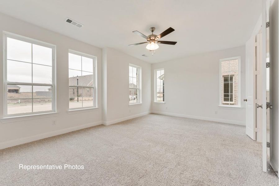 Representative unfurnished interior of a home built from the Royal Alexandria by Grand Homes in Edgewater, Fate (Image 18). Representative unfurnished interior of a home built from the Royal Alexandria by Grand Homes in Edgewater, Fate (Image 18).