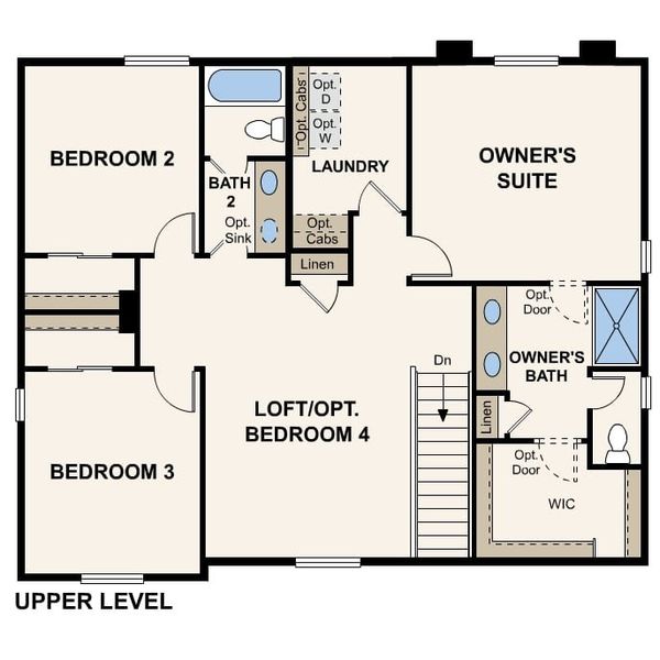 2D floor plan layout of this home in Sweetgrass, Dacono, CO (Image 4).