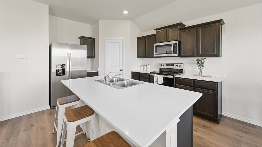 Representative furnished interior of a home built from the Zavalla by D.R. Horton in Oak Valley Estates, Bullard (Image 4).