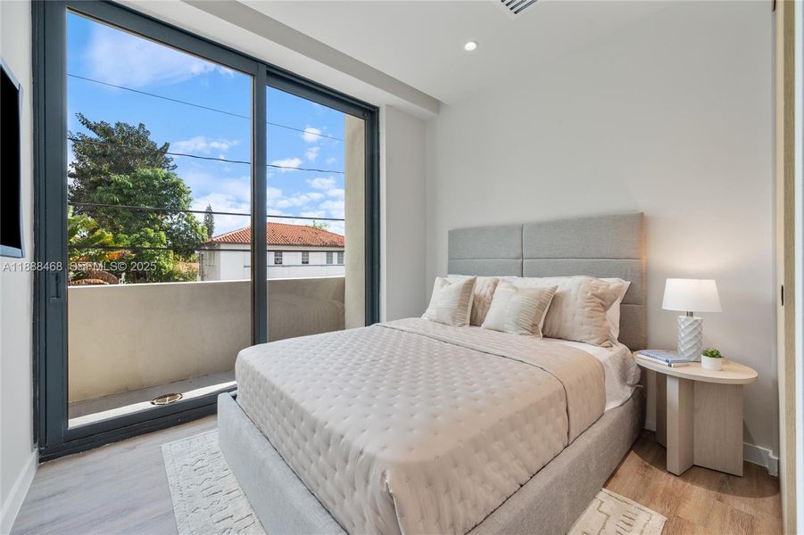Furnished interior view inside a new home in , Miami (Image 10).
