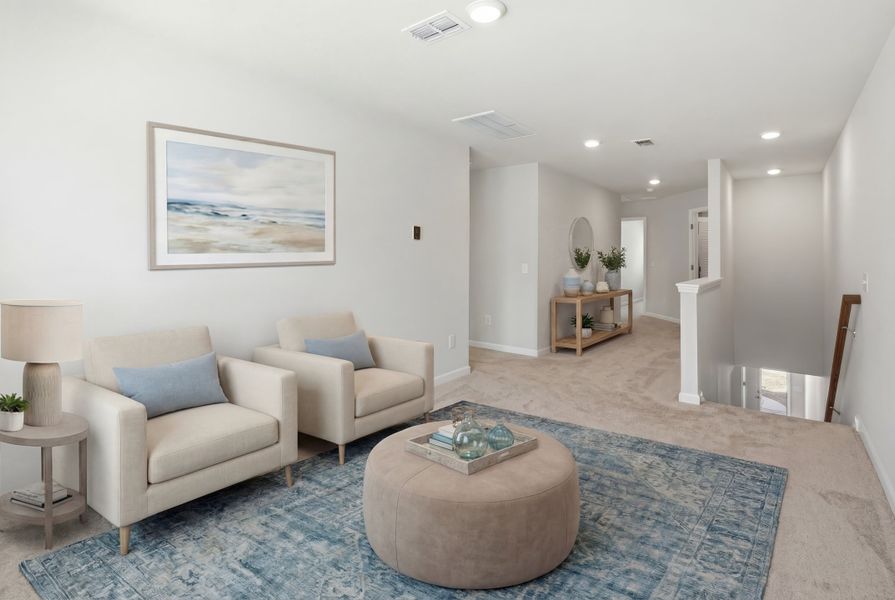 Representative furnished interior of a home built from the Addison by Beazer Homes in Ashley Walk Townes, Charleston (Image 10).