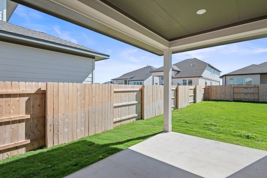 Exterior details and patio area of a home in Park Collection At Park Central, Georgetown (Image 3). Exterior details and patio area of a home in Park Collection At Park Central, Georgetown (Image 3).
