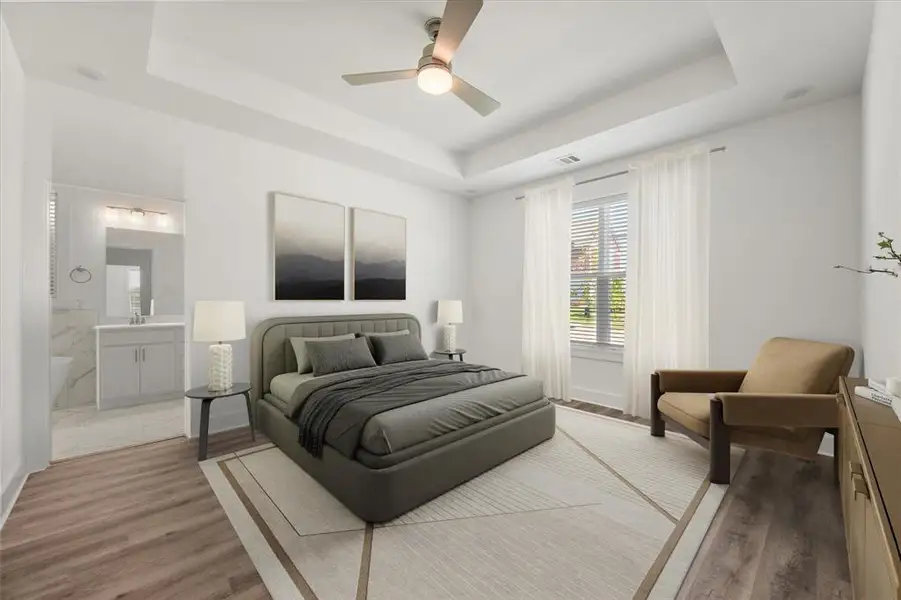 This bedroom has been virtually staged.