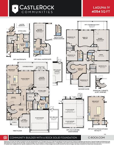 2D floor plan layout for the Laguna IV by CastleRock Communities in Arcadia, Brentwood, TN (Image 3). 2D floor plan layout for the Laguna IV by CastleRock Communities in Arcadia, Brentwood, TN (Image 3).