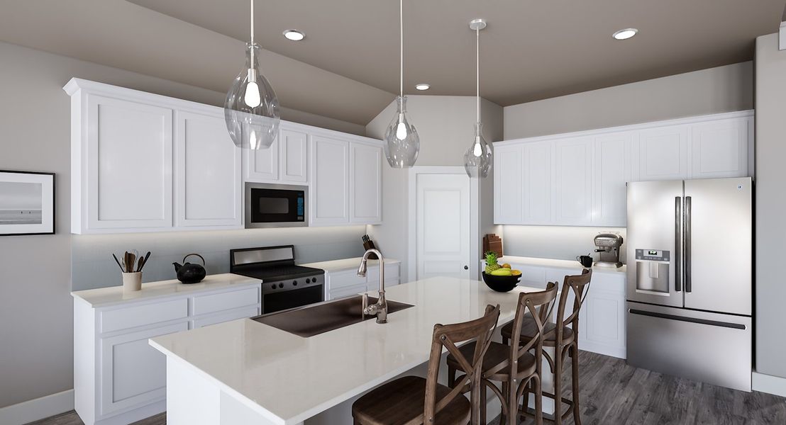 Representative furnished interior of a home built from the Ethan by Tri Pointe Homes in Painted Tree, McKinney (Image 11).