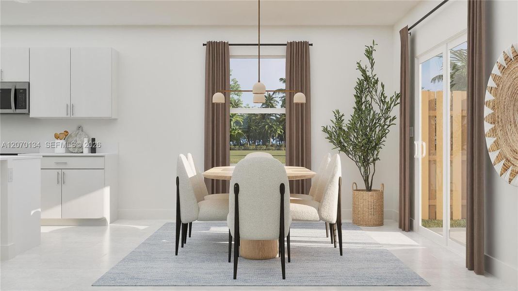 Furnished interior view inside a new home in , Miami (Image 22).