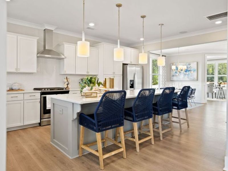 Representative furnished interior of a home built from the Jasper P by True Homes in Homecoming, Ravenel (Image 4).