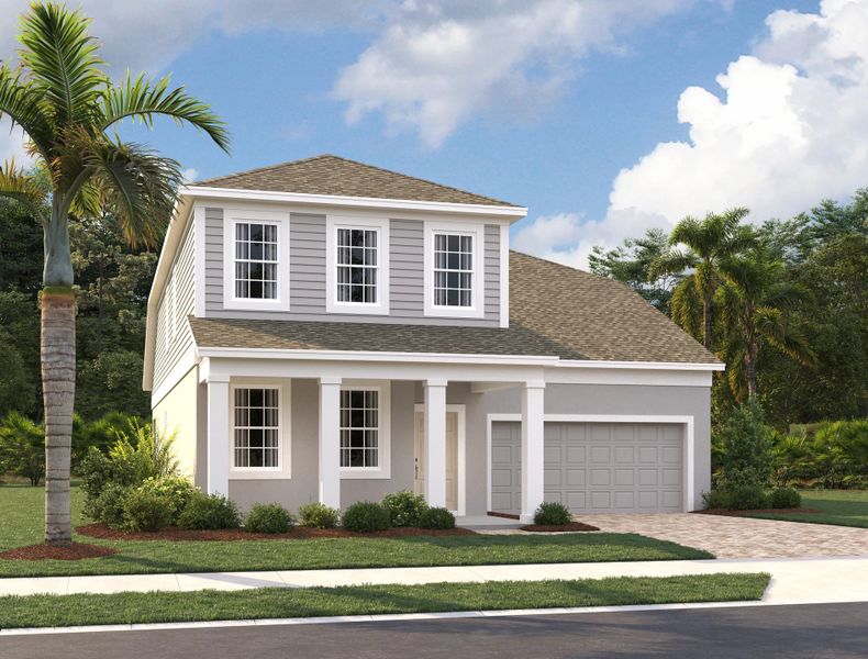Representative exterior photo of a completed home built from the Tuttle by Ashton Woods in Catamaran Cove Traditional, Rockledge, FL (Image 11).