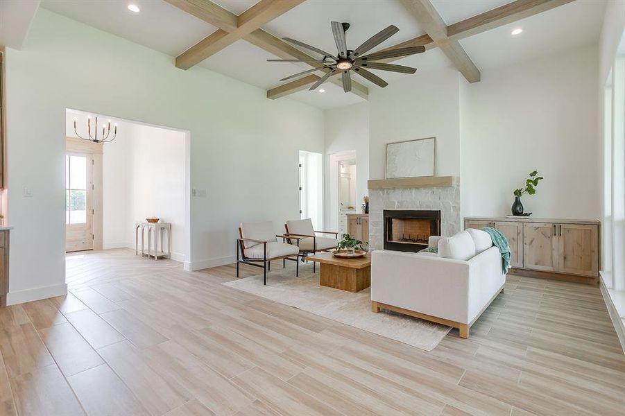 Furnished interior view inside a new home in , Azle (Image 9).