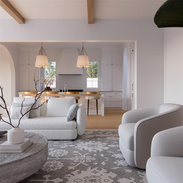 Furnished interior view inside a new home in , Dallas (Image 6).