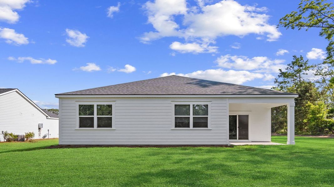 Exterior details and patio area of a home in Fernhill Farms, Statesboro (Image 4). Exterior details and patio area of a home in Fernhill Farms, Statesboro (Image 4).