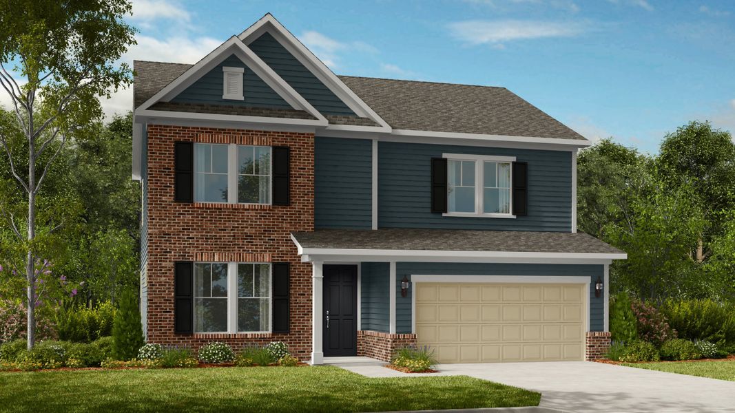 Representative exterior photo of a completed home built from the Elizabeth by Taylor Morrison in River Falls, Tega Cay, SC (Image 24).