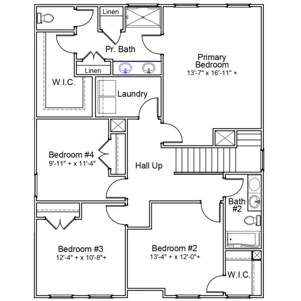 2D floor plan layout of this home in Hanes Lake, Winston-Salem, NC (Image 3).