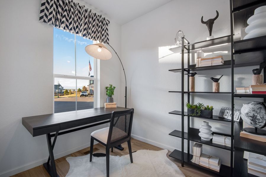 Furnished interior view inside a new home in Reunion, Commerce City (Image 16).