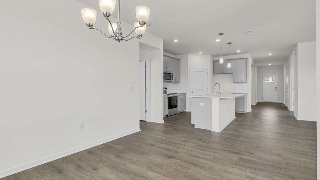 Representative unfurnished interior of a home built from the BRISTOL by D.R. Horton in The Villas at Galvins Ridge, Sanford (Image 24).