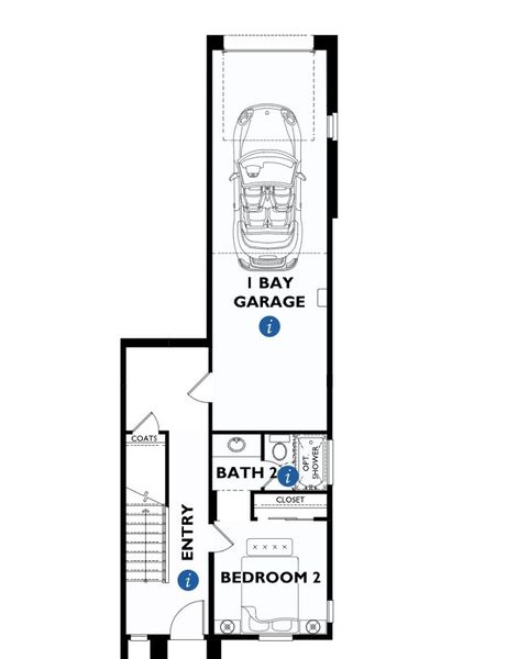 2D floor plan layout of this home in Encanterra® a Trilogy® Resort Community, Queen Creek, AZ (Image 2).