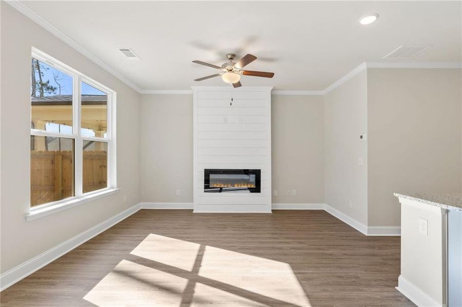 Spacious, unfurnished interior of a new home in Mulberry Summit, Flowery Branch (Image 19). Spacious, unfurnished interior of a new home in Mulberry Summit, Flowery Branch (Image 19).