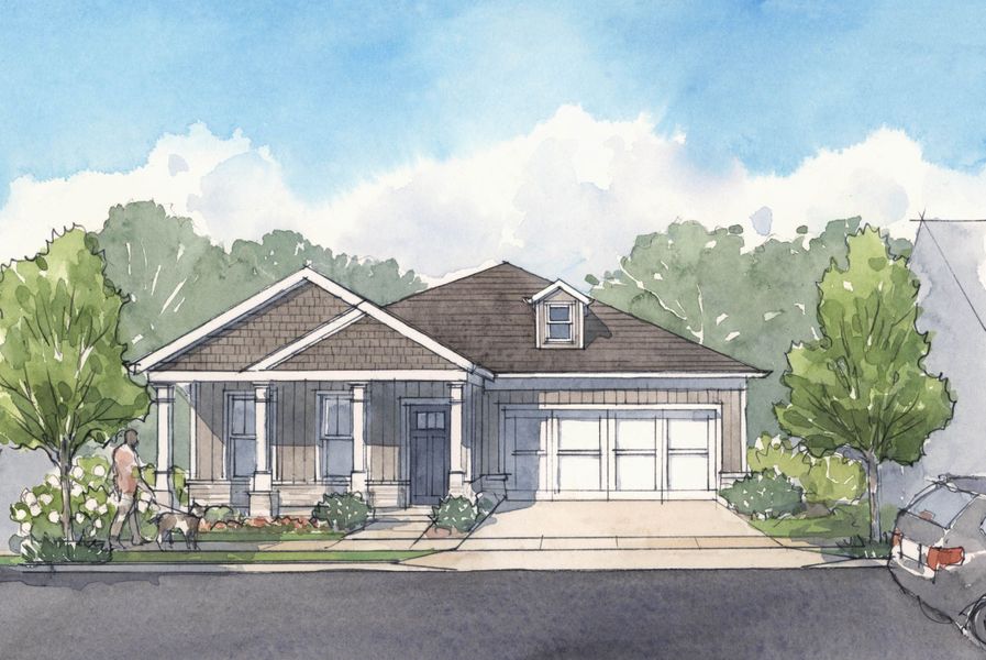 Representative exterior photo of a completed home built from the The Rosewood by Windsong Properties in Echols Farm, Hiram, GA (Image 1).