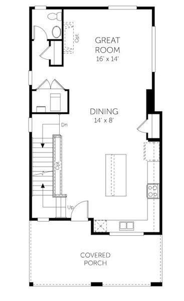 2D floor plan layout for the Berkeley - Single Family Homes by Dream Finders Homes in Uplands, Westminster, CO (Image 6).