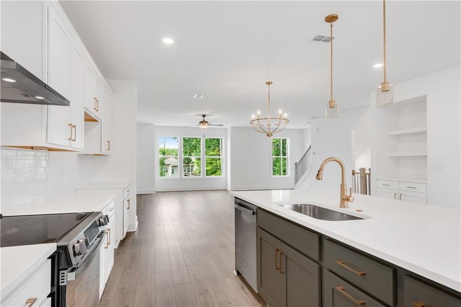Furnished interior view inside a new home in , Suwanee (Image 9).