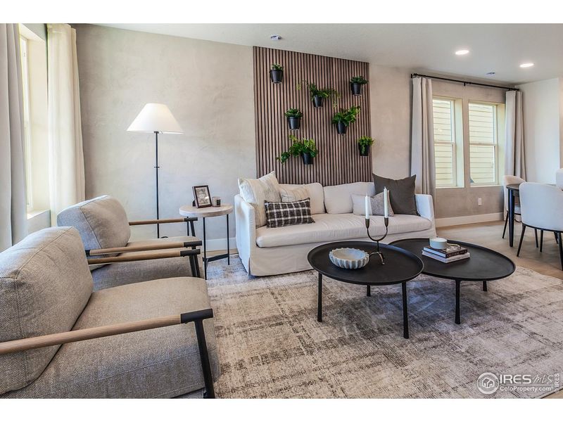 Furnished interior view inside a new home in Prairie Song Cottages, Windsor (Image 8).
