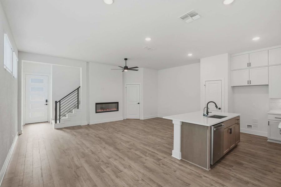 Representative unfurnished interior of a home built from the Pegasus by Chesmar Homes in Prominence Urban, San Antonio (Image 9).
