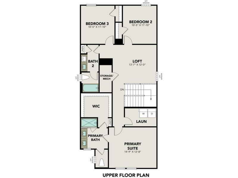 2D floor plan layout for the The Florence B by Davidson Homes LLC in Meadows at Oak Creek, San Antonio, TX (Image 4). 2D floor plan layout for the The Florence B by Davidson Homes LLC in Meadows at Oak Creek, San Antonio, TX (Image 4).