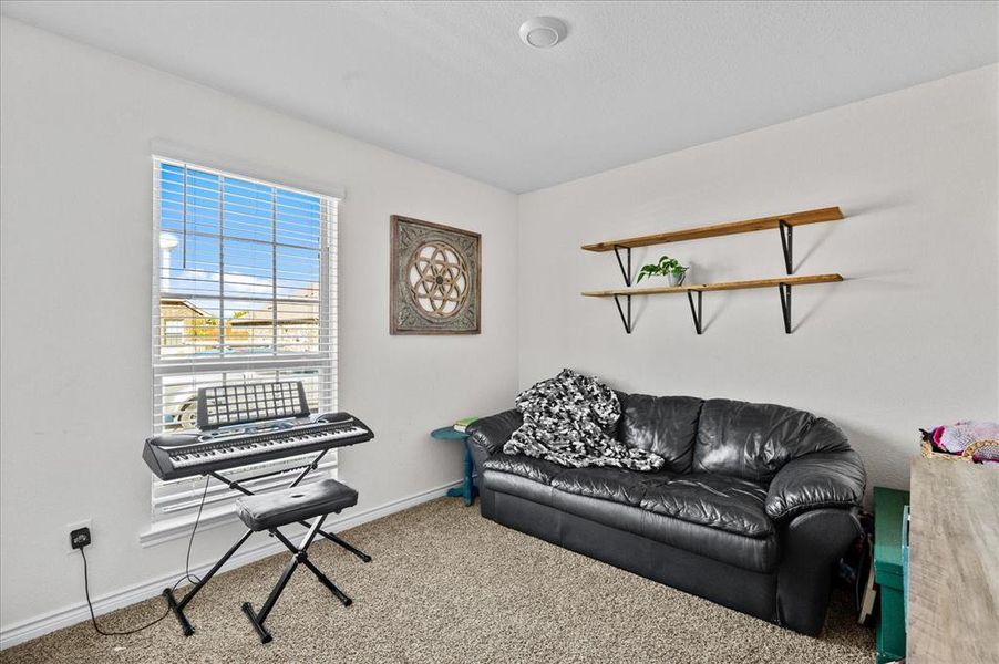 View of carpeted living room