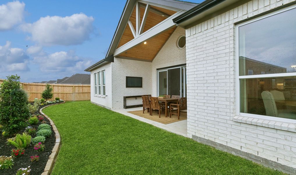 Covered patio ideal for relaxing