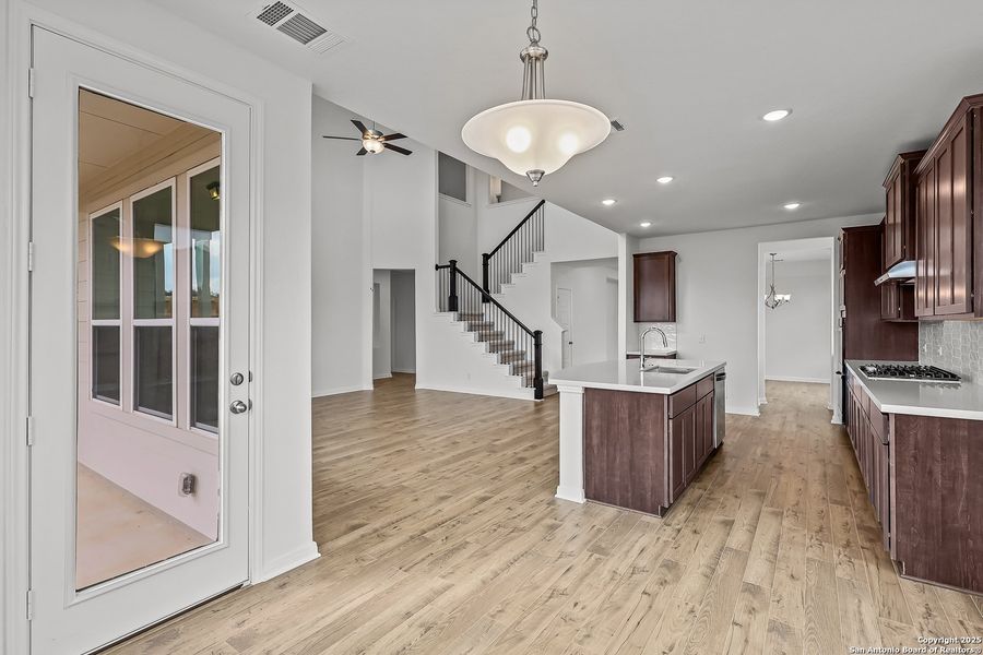 Furnished interior view inside a new home in Homestead 75', Schertz (Image 12).