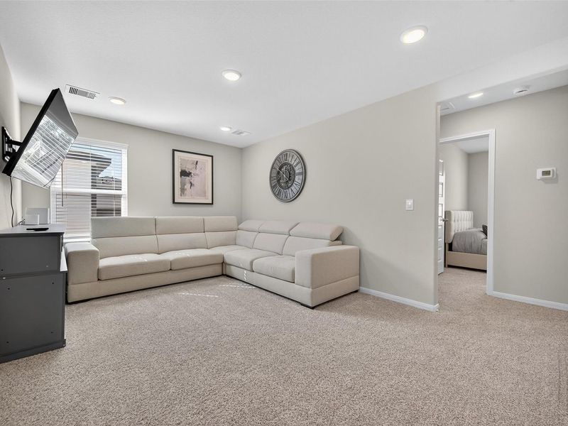 Furnished interior view inside a new home in Lakes at Black Oak, Magnolia (Image 34). Furnished interior view inside a new home in Lakes at Black Oak, Magnolia (Image 34).