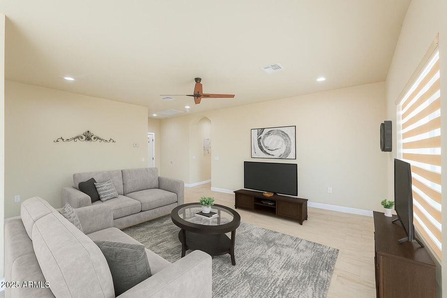 Bright Neutral Living Room Setting