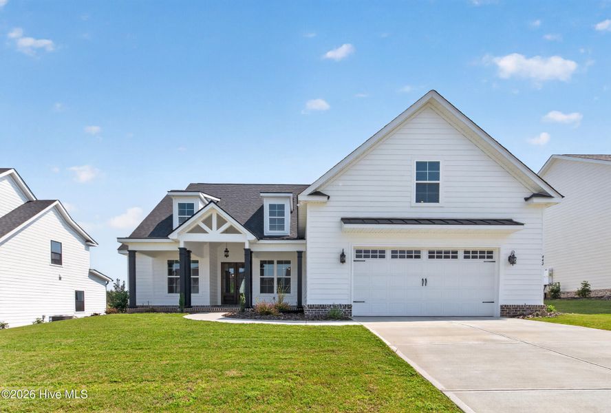 Front exterior of a new home in Highland Lakes, Evans, GA, highlighting curb appeal (Image 23).