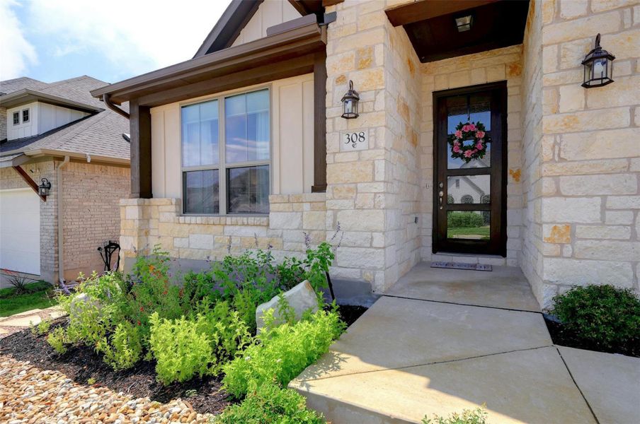 Front exterior of a new home in , San Marcos, TX, highlighting curb appeal (Image 20).