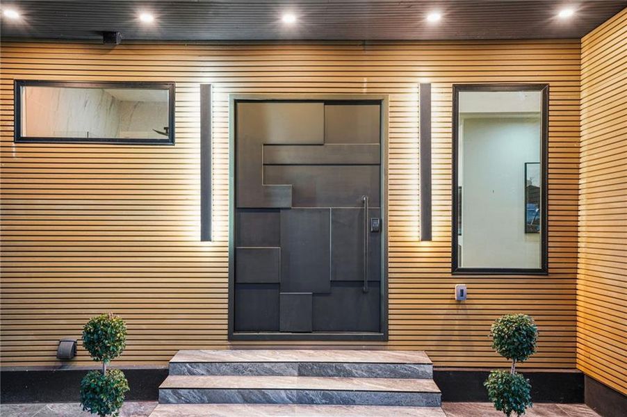 Exterior details and patio area of a home in , Atlanta (Image 41).