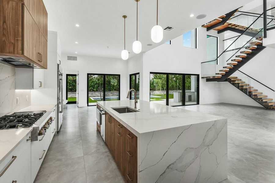 KITCHEN VIEW TO OUTDOOR KITCHEN VIEW TO OUTDOOR