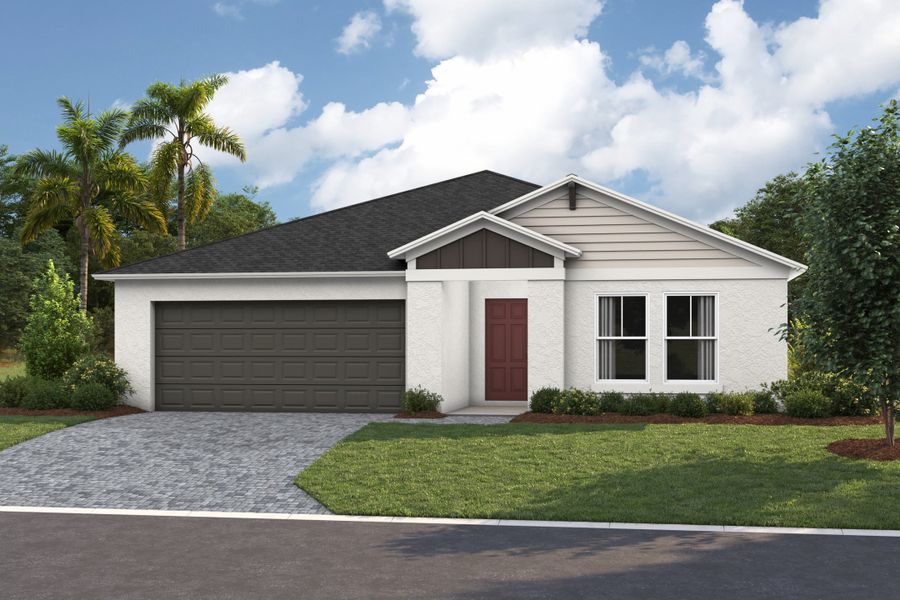 Representative exterior photo of a completed home built from the Esperanza by Casa Fresca Homes in Pasadena Ridge, Dade City, FL (Image 5). Representative exterior photo of a completed home built from the Esperanza by Casa Fresca Homes in Pasadena Ridge, Dade City, FL (Image 5).