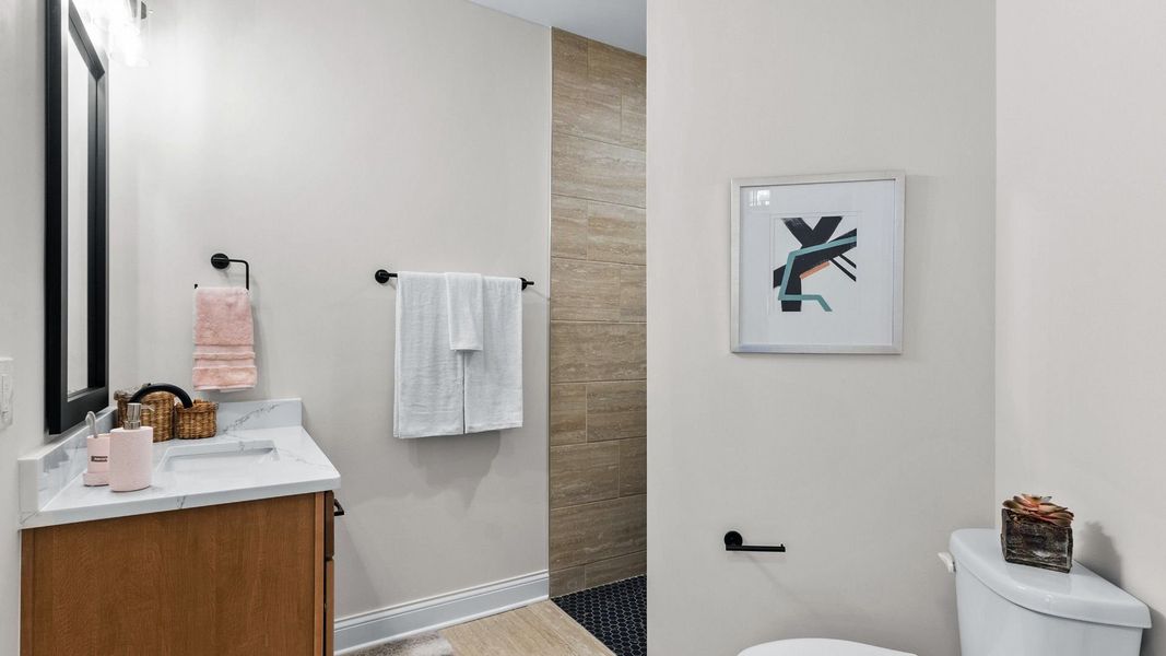 Representative furnished interior of a home built from the Promenade by Epcon Communities in The Courtyards at Quail Park, Mint Hill (Image 9).