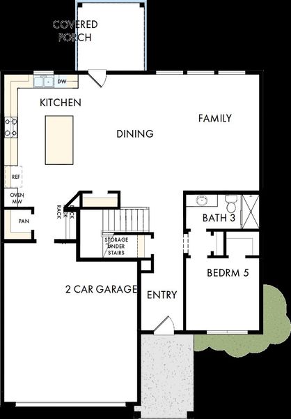 2D floor plan layout of this home in Serenity - The Village Collection, Fuquay Varina, NC (Image 2). 2D floor plan layout of this home in Serenity - The Village Collection, Fuquay Varina, NC (Image 2).