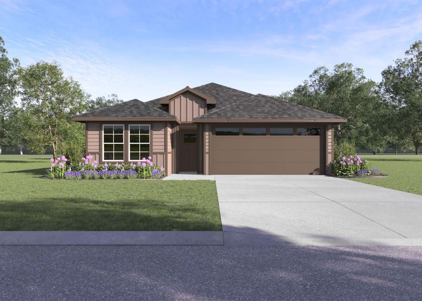 Representative exterior photo of a completed home built from the Gaven by D.R. Horton in Saratoga Crossing, Corpus Christi, TX (Image 2). Representative exterior photo of a completed home built from the Gaven by D.R. Horton in Saratoga Crossing, Corpus Christi, TX (Image 2).